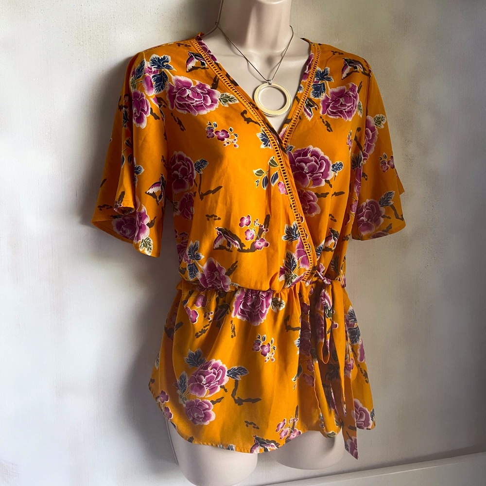Floral Mustard Blouse